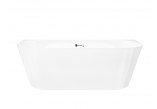 Bathtub wallmounted freestanding Corsan Mono 170 cm z wykończeniem chrome - white