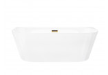 Bathtub wallmounted freestanding Corsan Mono 170 cm z wykończeniem złotym - white