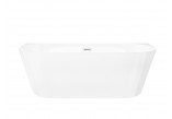 Bathtub wallmounted freestanding Corsan Mono 170 cm z wykończeniem whitem - white