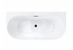 Bathtub wallmounted freestanding Corsan Mono 170 cm z wykończeniem whitem - white