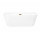 Bathtub wallmounted freestanding Corsan Mono 150cm z szeroką krawędzią i wykończeniem złotym - white