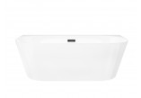 Bathtub wallmounted freestanding Corsan Mono 150cm z szeroką krawędzią i wykończeniem whitem - white