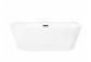 Bathtub wallmounted freestanding Corsan Mono 150cm z szeroką krawędzią i wykończeniem whitem - white