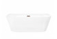 Bathtub wallmounted freestanding Corsan Mono 170cm z szeroką krawędzią i wykończeniem złotym - white