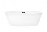 Bathtub freestanding Corsan Salina 160 cm z wykończeniem whitem - white