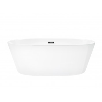 Bathtub freestanding Corsan Salina 160 cm z wykończeniem whitem - white