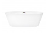 Bathtub freestanding Corsan Salina 170 cm z wykończeniem black - white