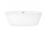 Bathtub freestanding Corsan Salina 170 cm z wykończeniem whitem - white