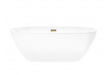 Bathtub freestanding Corsan Olvena 170 cm z wykończeniem black - white