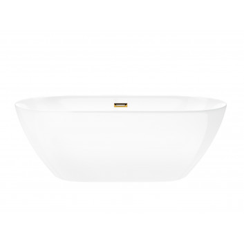 Bathtub freestanding Corsan Olvena 170 cm z wykończeniem black - white