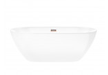 Bathtub freestanding Corsan Olvena 170 cm z wykończeniem złotym - white