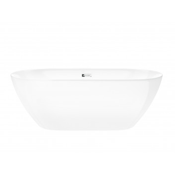Bathtub freestanding Corsan Olvena 170 cm z wykończeniem whitem - white