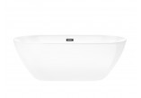 Bathtub freestanding Corsan Olvena 160 cm z wykończeniem chrome - white