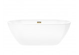 Bathtub freestanding Corsan Olvena 160 cm z wykończeniem różowe gold - white