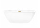 Bathtub freestanding Corsan Olvena 160 cm z wykończeniem różowe gold - white