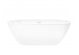 Bathtub freestanding Corsan Olvena 160 cm z wykończeniem złotym - white