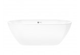 Bathtub freestanding Corsan Olvena 160 cm z wykończeniem whitem - white