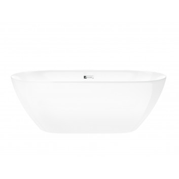 Bathtub freestanding Corsan Olvena 160 cm z wykończeniem whitem - white