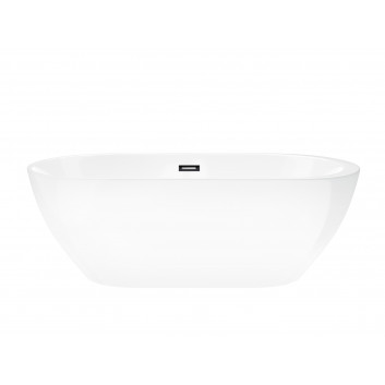 Bathtub freestanding Corsan Olvena 170 cm z wykończeniem chrome - white