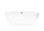 Bathtub freestanding Corsan Reno 160 cm z wykończeniem black - white