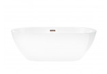 Bathtub freestanding Corsan Reno 160 cm z wykończeniem złotym - white