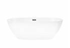 Bathtub freestanding Corsan Reno 170 cm z wykończeniem black - white