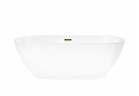 Bathtub freestanding Corsan Reno 170 cm z wykończeniem złotym - white