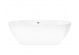 Bathtub freestanding Corsan Reno 170 cm z wykończeniem whitem - white