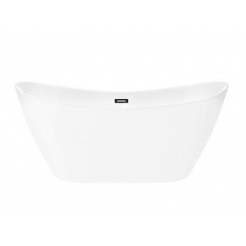 Bathtub freestanding Corsan Nauti 160 cm z wykończeniem chrome - white