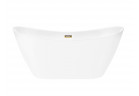 Bathtub freestanding Corsan Nauti 160 cm z wykończeniem złotym - white