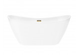 Bathtub freestanding Corsan Nauti 160 cm z wykończeniem black - white
