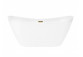 Bathtub freestanding Corsan Nauti 160 cm z wykończeniem black - white