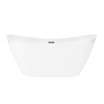 Bathtub freestanding Corsan Nauti 170 cm z wykończeniem złotym - white