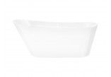 Bathtub freestanding Corsan Estella 160 cm z wykończeniem chrome - white