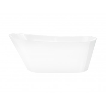 Bathtub freestanding Corsan Estella 160 cm z wykończeniem złotym - white