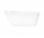 Bathtub freestanding Corsan Estella 170 cm z wykończeniem black - white