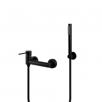 Shower set Corsan Lugo black mixer with handset shower