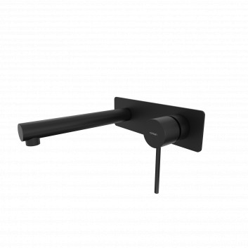 Washbasin faucet concealed Corsan Lugo black with spout