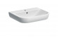 Geberit Smyle Washbasin, B55cm, H16.5cm, T48cm, z overflow, with tap hole