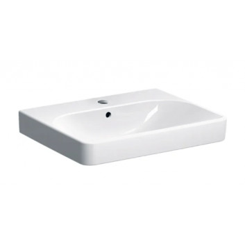 Geberit Smyle Square Washbasin kompaktowa, B45cm, H16cm, T36cm, z overflow, with tap hole