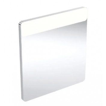 Geberit Option Square Podświetlane mirror, B60cm, H65cm, T3.2cm, lighting u góry, Aluminium szczotkowane