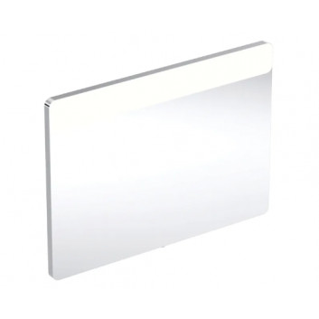 Geberit Option Square Podświetlane mirror, B70cm, H65cm, T3.2cm, lighting u góry, Aluminium szczotkowane