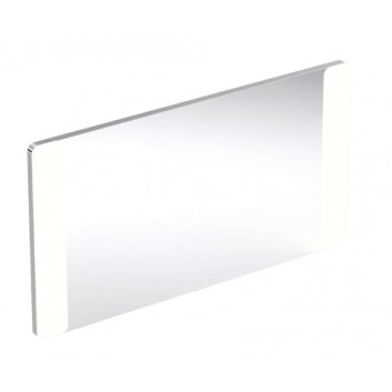 Geberit Option Square Podświetlane mirror, B90cm, H65cm, T3.2cm, lighting u góry, Aluminium szczotkowane