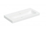 Geberit Modo Washbasin, B80cm, H15.5cm, T48.5cm, z overflow, with tap hole