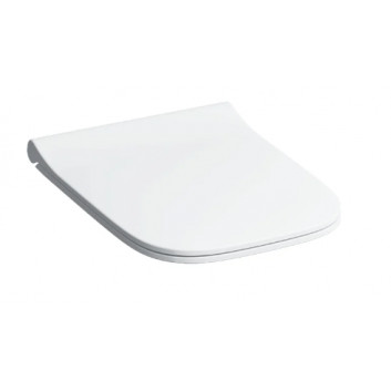 Geberit Smyle Square Toilet seat, fixing z góry, wolne opadanie, z widocznym siedziskiem, slim design