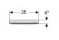 Geberit Smyle Square Toilet seat, fixing z góry, wolne opadanie, z widocznym siedziskiem, slim design