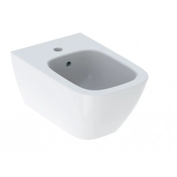 Geberit Smyle Square Wall hung bidet, B35cm, H26cm, T54 cm, z overflow, with tap hole