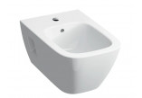 Geberit Smyle Square Wall hung bidet, B35cm, H26cm, T54 cm, z overflow, with tap hole