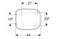 Geberit Fantasia Toilet seat, fixing od góry