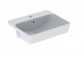 Geberit Variform Washbasin częściowo drop in, rectangular, B55cm, H18.5cm, T45cm, z overflow, with tap hole